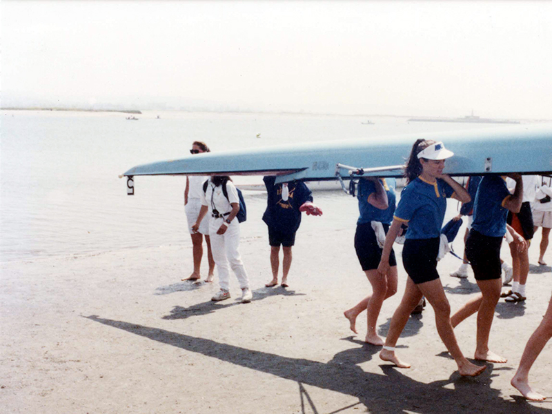 ●	At the 1991 San Diego Crew Classic with UC Berkeley crew