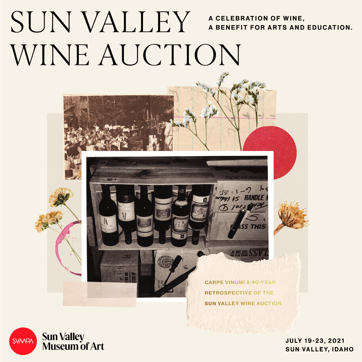 2021 Sun Valley Wine Auction Save the Date, July 19-23