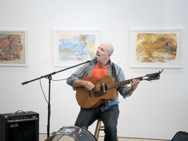 Nick Delffs performs at SVMoA First Friday